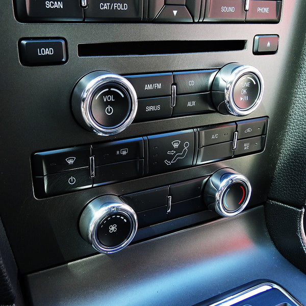 UPR - Billet AC Knob Bezels Polished (fits 11-13 Mustang) - 1003-11-01 for 2011-2013 Ford Mustang
