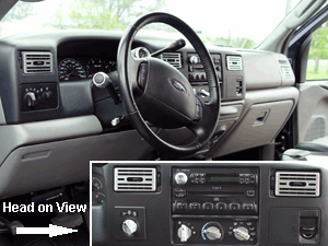 UPR - Billet AC Vent Covers (fits 99-04 Superduty F250 F350) UPR - 1121-01 for 1999-2004 Ford Excursion