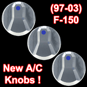 UPR - Billet Designer Style AC Knob Kit (fits 97-03 Ford F150) - 1002-97-07 for 1997-2003 Ford Expedition