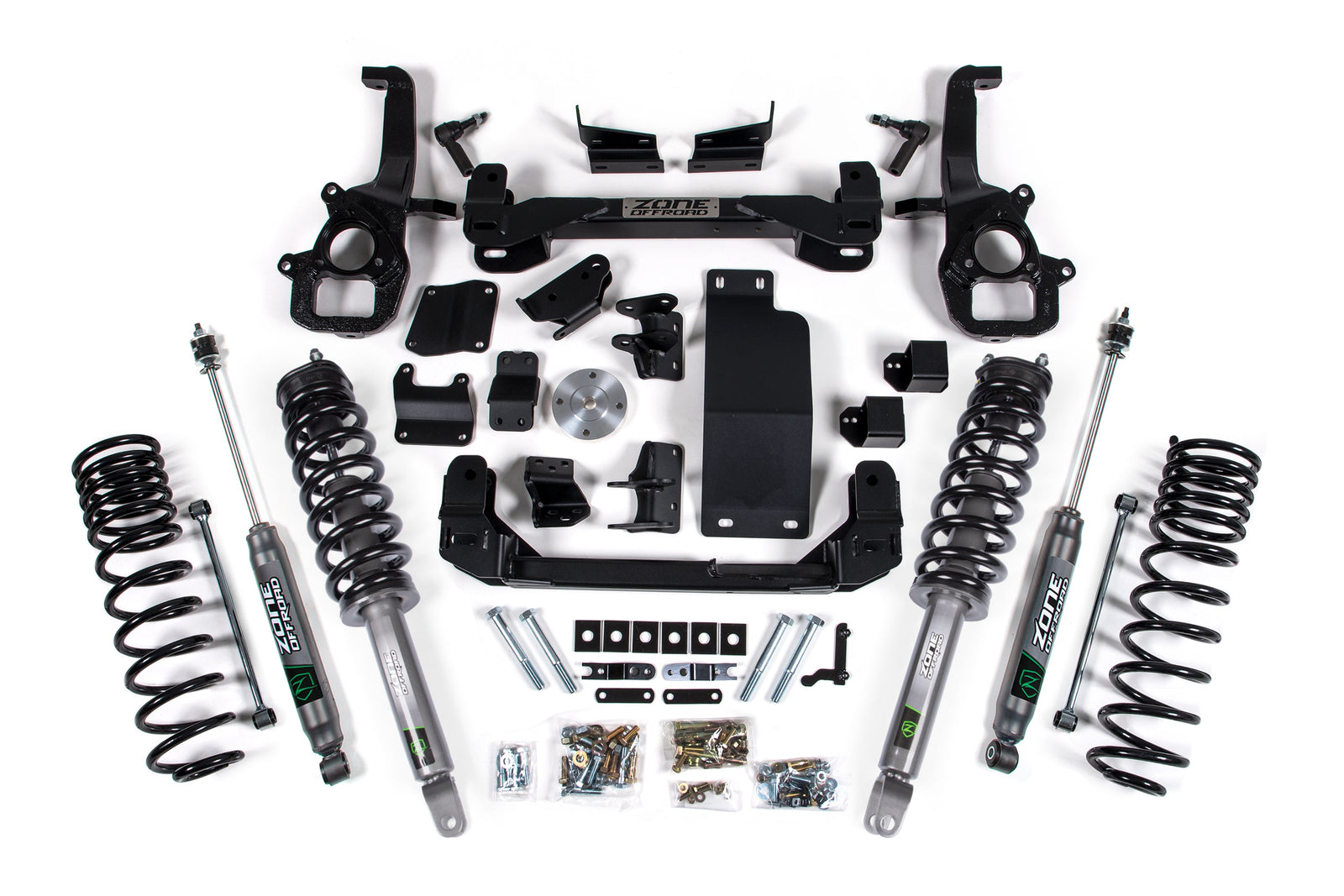 Zone Offroad 19-24 Ram 1500 4WD 4in Lift Kit (Large Bore) - Nitro Loaded Struts & Shocks - ZOND100LN