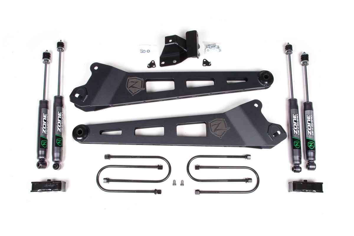 Zone Offroad 25-26 Ram 3500 4WD (Dsl) 3in Radius Arm Lift Kit - w/ Overload - Nitro Shocks - ZOND164N