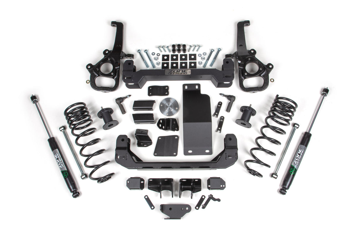 Zone Offroad 2025 Ram 1500 4WD 4in Front 3in Rear Susp. Lift System - Std Bore - Fox Adv Rear Shocks - ZOND151F