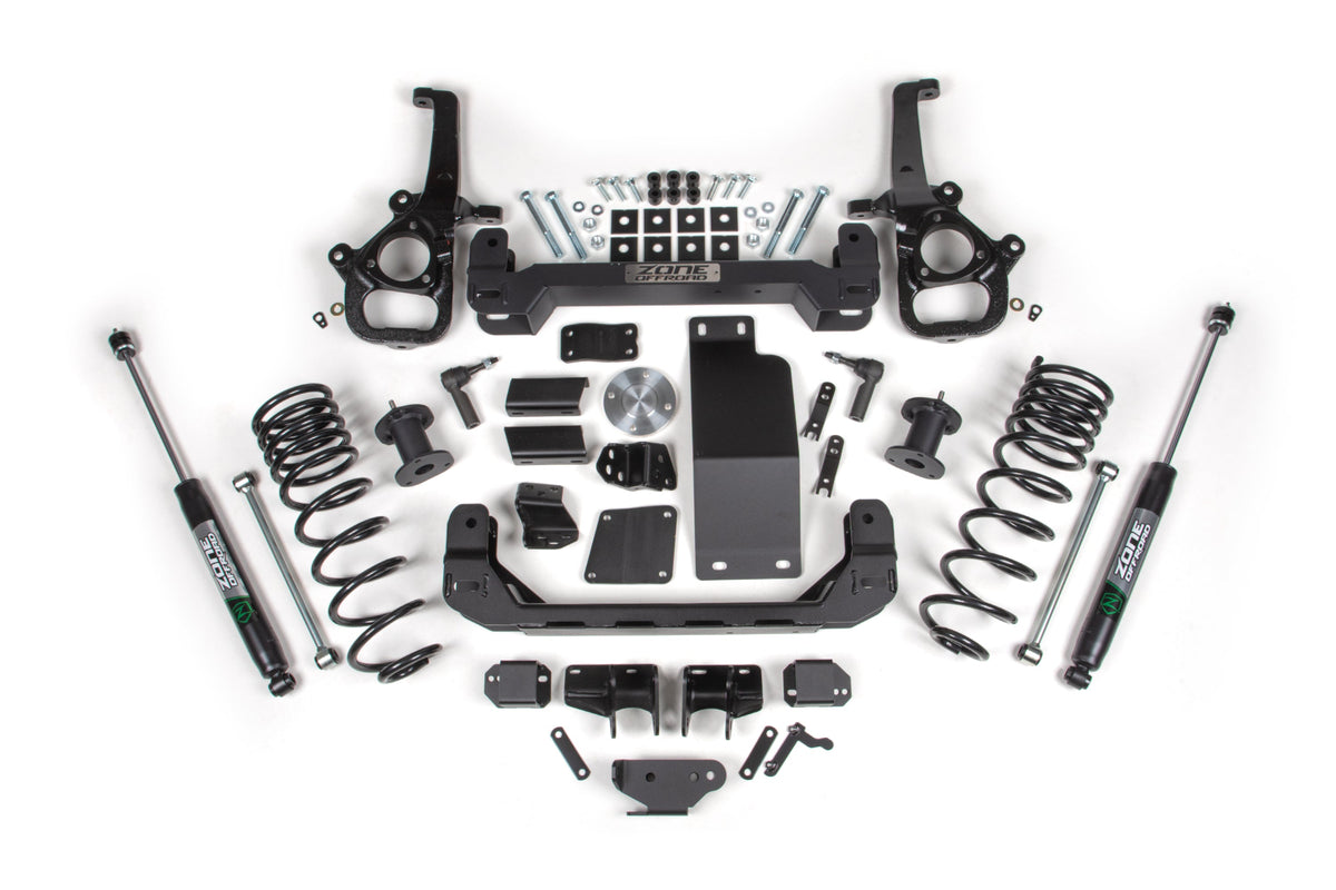 Zone Offroad 2025 Ram 1500 4WD 4in Front 3in Rear Susp. Lift System - Std Bore - Fox Adv Rear Shocks - ZOND151F