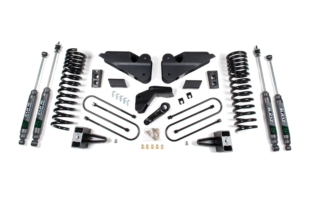 Zone Offroad 25-26 Ram 3500 (Dsl) 4in Radius Arm Drop Lift Kit - w/ Overload - Nitro Shocks - ZOND171N