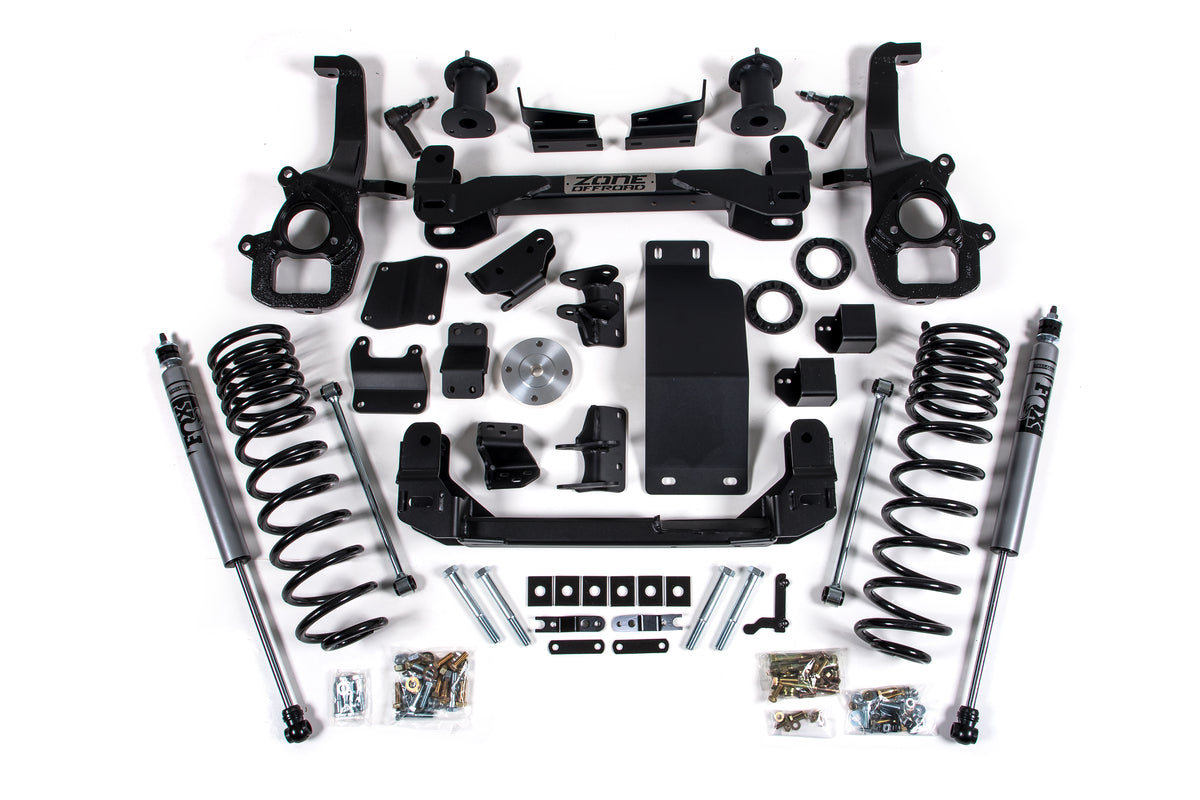 Zone Offroad 19-21 Ram 1500 4WD 4in Front 3in Rr Suspension Lift System w/OE 22in Wheels Fox Shocks - ZOND100F