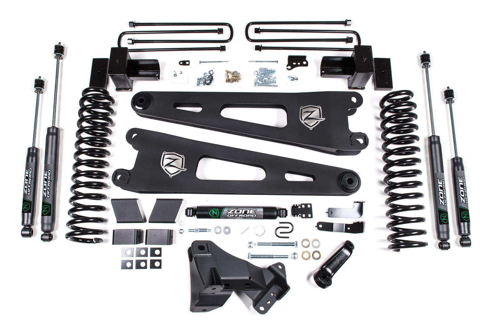 Zone Offroad 17-19 Ford F250/F350 4in Radius Arm Suspension Lift Kit, Diesel, Fox Adv Shocks - ZONF108F