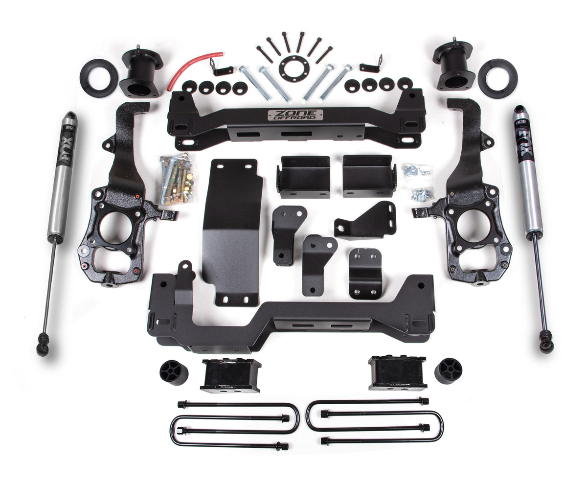 Zone Offroad 21-23 Ford F150 Tremor 4wd 5in. Suspension Lift Kit - 3in. Rear - Block - Spacer Front - ZONF107F