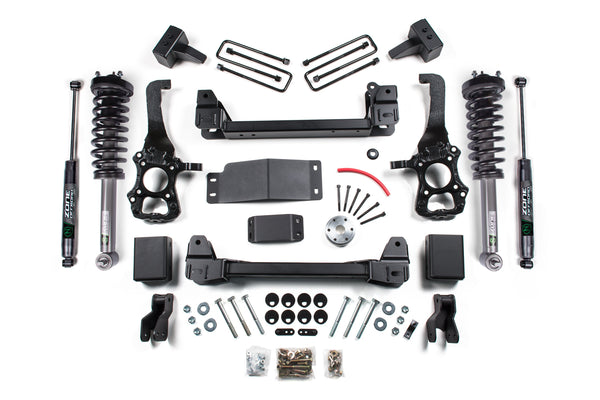 Zone Offroad 15-20 Ford F150 4wd 4in Suspension Lift Kit - 4in Rear Lift - Nitro Shock & Struts