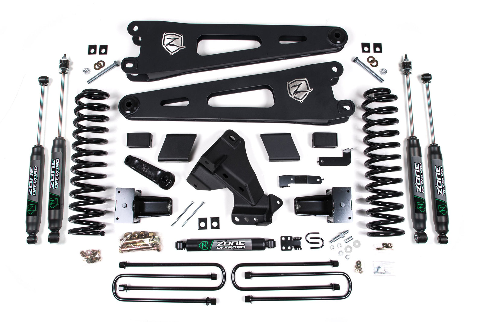Zone Offroad 2020 F350 Dually 4in Radius Arm Lift Kit - Nitro Shocks - DSL - ZONF73N