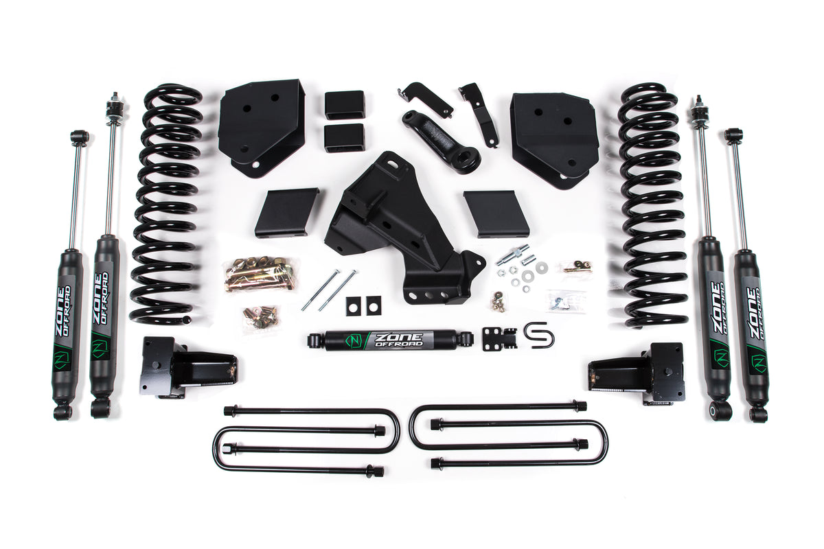 Zone Offroad 2020 F350 Dually 6in Lift Kit - Nitro Shocks - GAS - ZONF68N