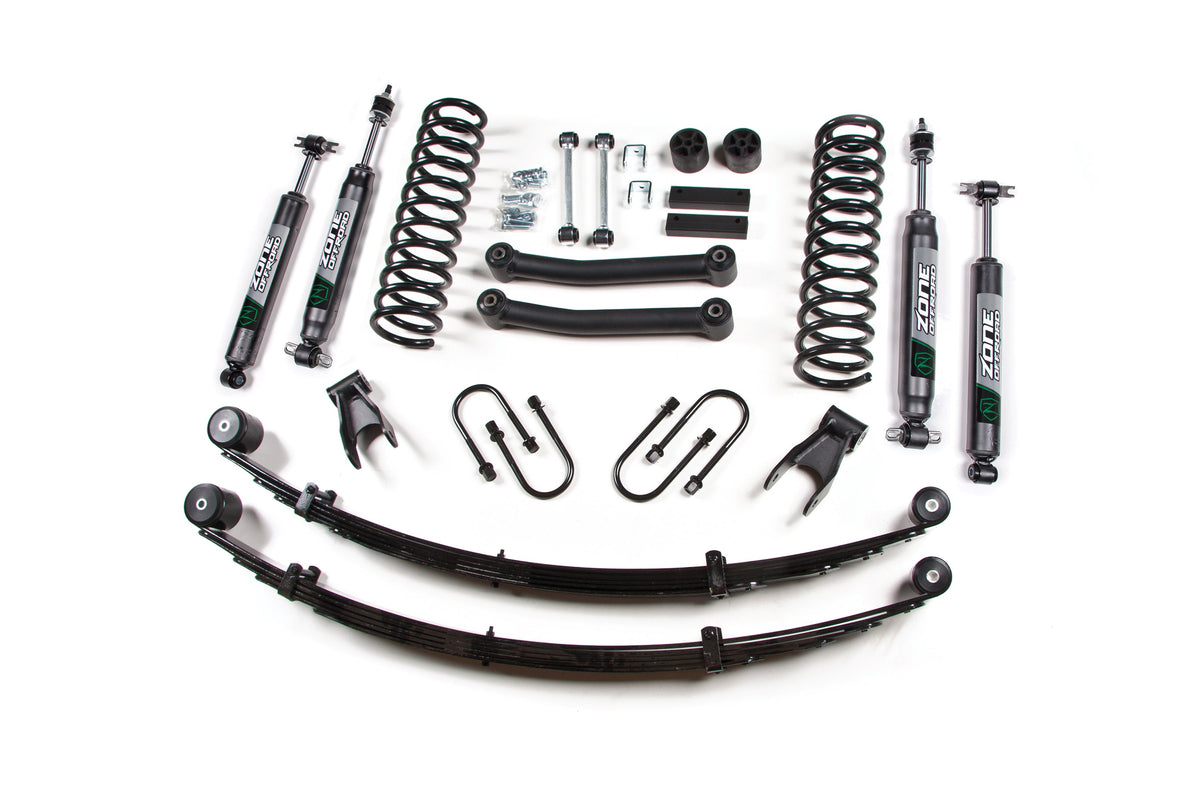 Zone Offroad 84-01 Jeep Cherokee (XJ) 4.5in Lift Kit w/ Rear Springs - ZONJ23F