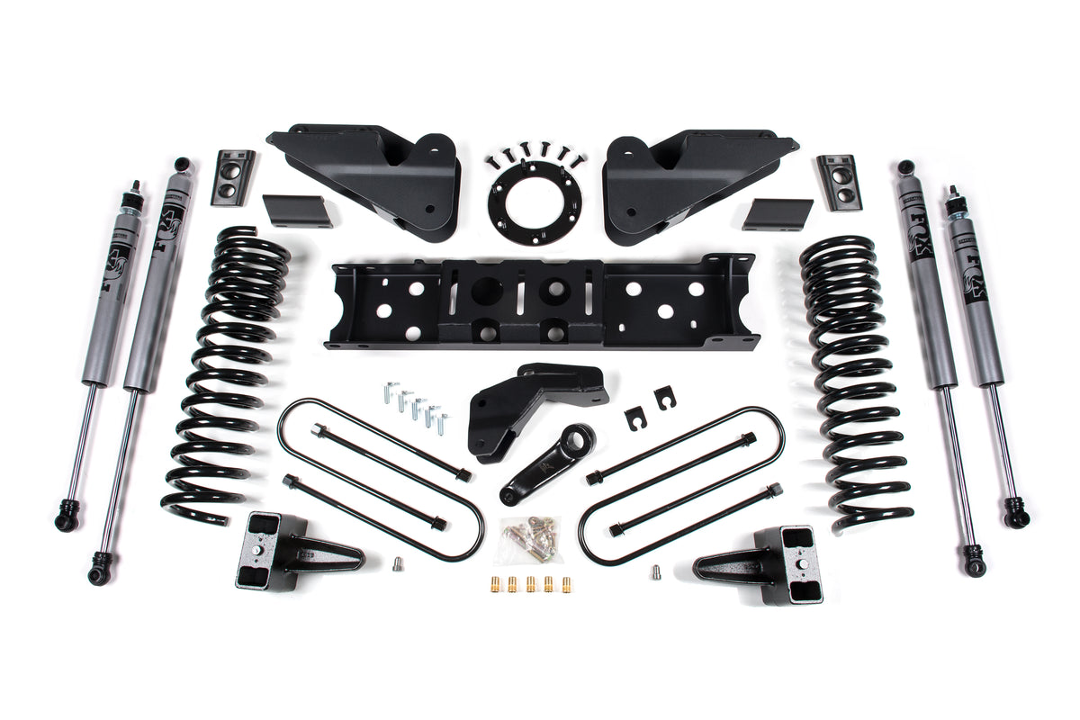Zone Offroad 2019 Ram 3500 4in Radius Arm Bracket Gas 3in Rear Block w/o Overload - Adventure Shocks - ZOND105F