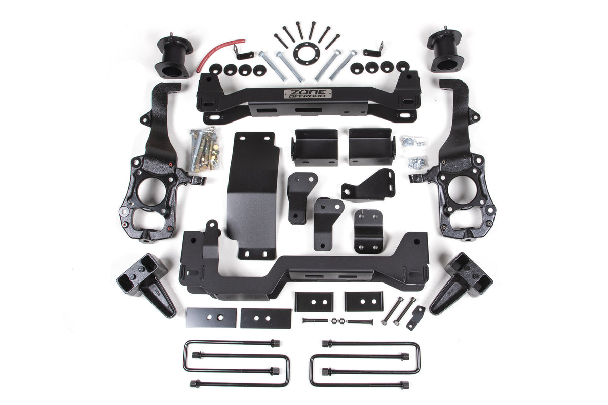 Zone Offroad 2021+ Ford F150 6in Front 4in Rear Suspension Lift System - No Shocks - ZONF98