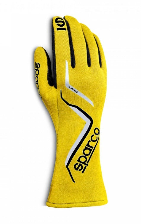 Sparco Racing Land Gloves - Yellow - Medium (8-9�� inches)