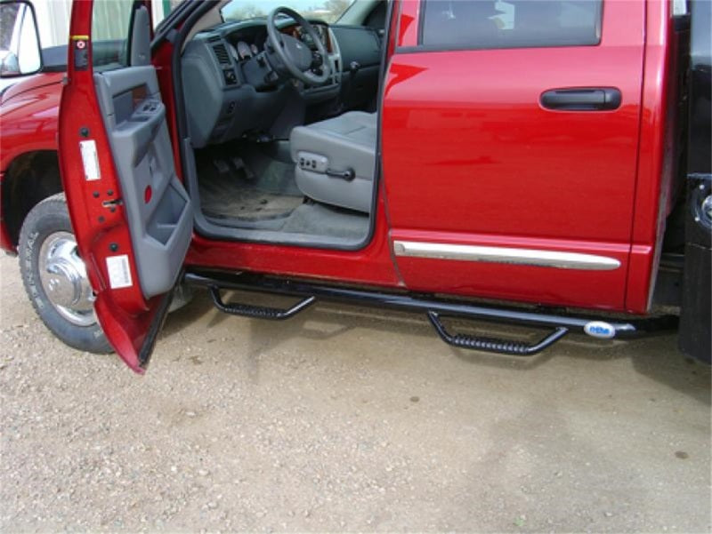 N-Fab Nerf Step 02-08 Dodge Ram 1500/2500/3500 Quad Cab 4 Door - Gloss Black - Cab Length - 3in - D0273QC