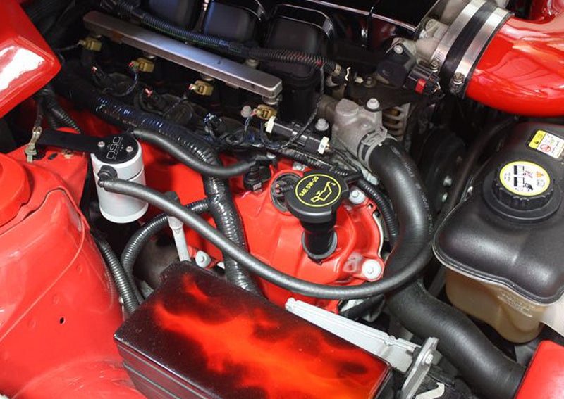 J&amp;L 05-10 Ford Mustang GT/Bullitt/Saleen Passenger Side Oil Separator 3.0 - Clear Anodized