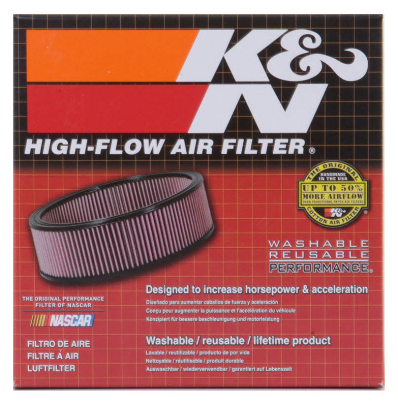 K&N Kawasaki VN1500 Vulcan 4.5in ID x 5.625in OD x 2in H Replacement Air Filter - KA-1596 for 1996-2008 Kawasaki VN1500E Vulc