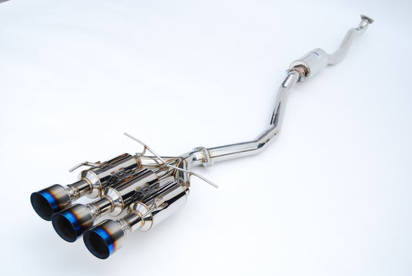 Invidia 17+ Honda Civic SI Coupe Gemini Triple Titanium Tip Cat-back Exhaust - HS17CS27GM3ST by Invidia - front view