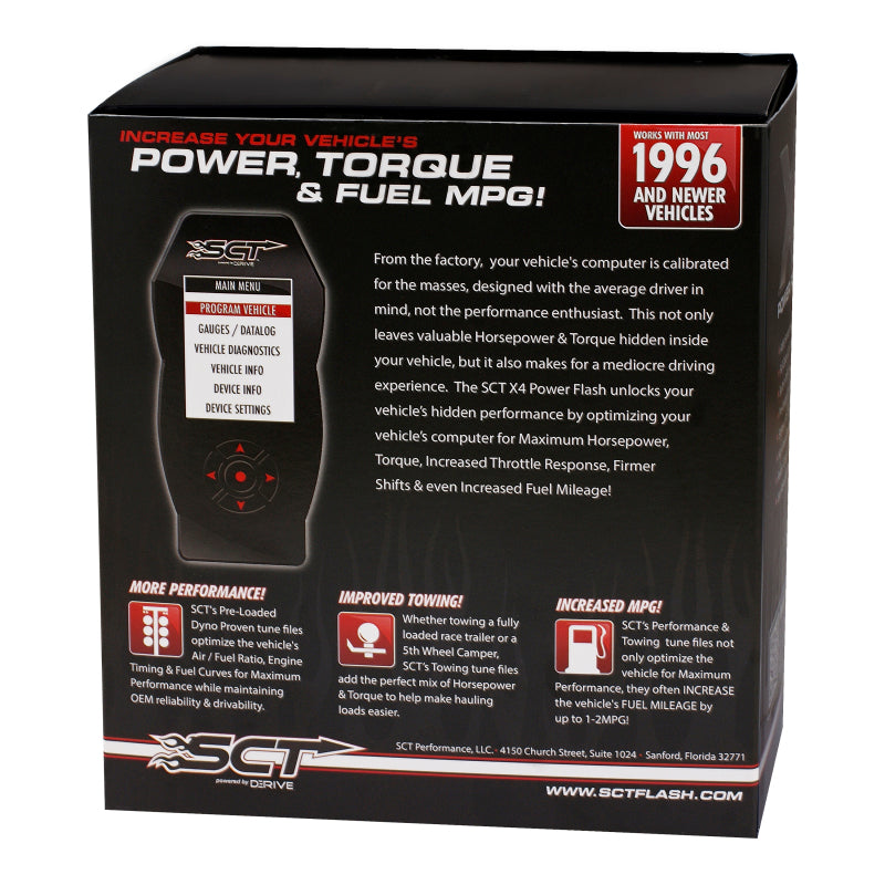 SCT Ford Cars &amp; Trucks (Gas &amp; Diesel) X4 Power Flash Programmer EO Certified - 7015PEO