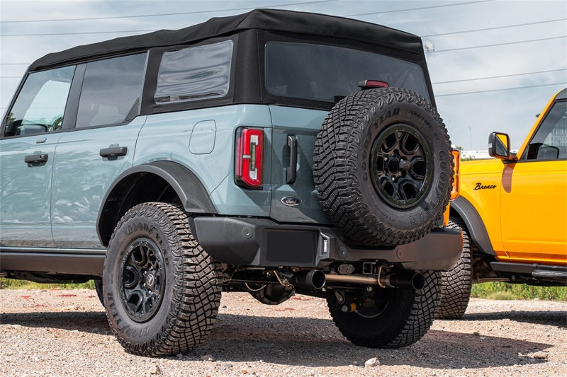 Corsa 21+ Ford Bronco 2.7L 4-Door 2.75in Cat-Back Dual Rear Exhaust w/ 4in Straight-Cut Black Tips - 21210BPC