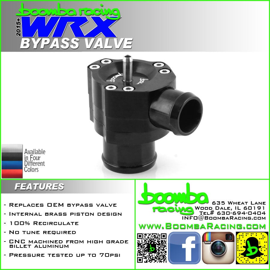 Boomba Racing 2015 + Subaru WRX BPV / Blow Off Valve