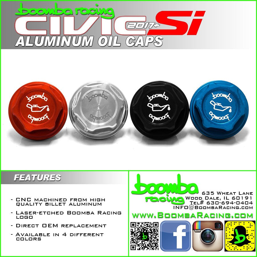 Boomba Racing 2017 + Honda Civic Si Oil Cap - Black