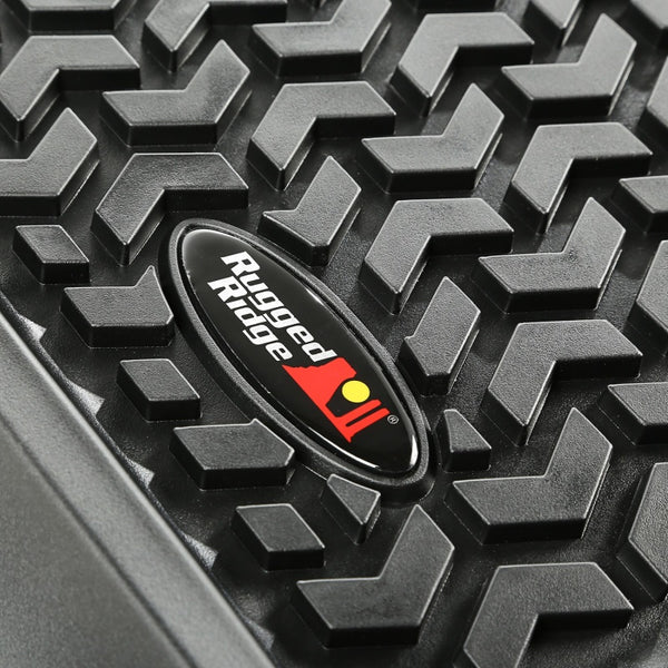 Rugged Ridge Floor Liner Front/Rear Black 1997-2006 Jeep Wrangler TJ - 12987.10 for 1997-2006 Jeep Wrangler - front view
