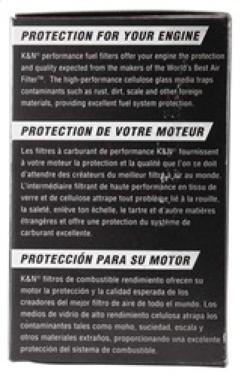 K&amp;N Cellulose Media Fuel Filter 1.688in OD x 3.813in L - PF-1300
