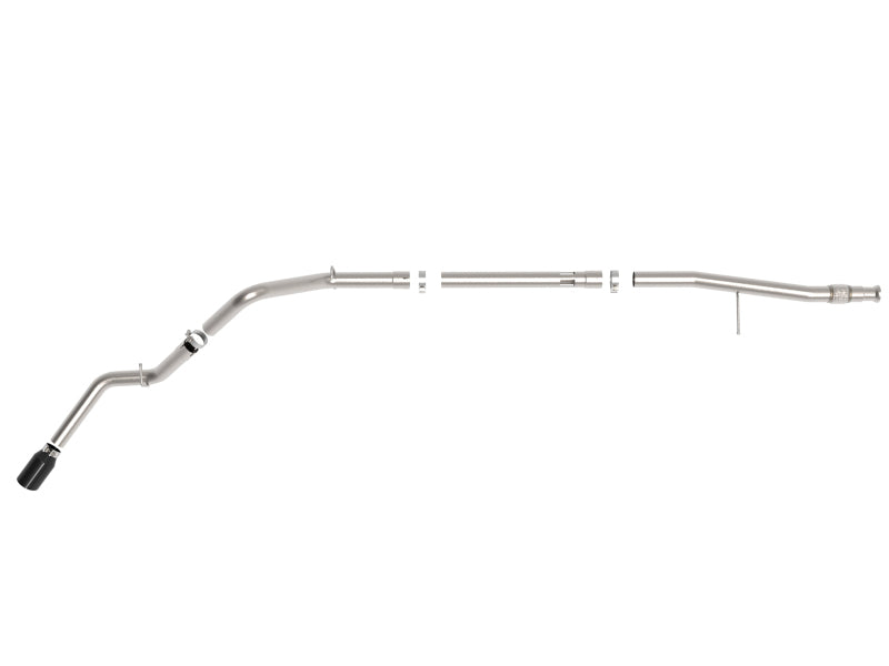 aFe Large Bore-HD 3in 409SS DPF-Back 20-21 GM Trucks L6-3.0L (td) LM2 - Black Tip - 49-44128-B