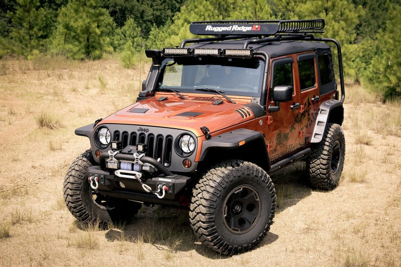 Rugged Ridge Hurricane Flat Fender Flare Kit 07-18 Jeep Wrangler - 11640.10