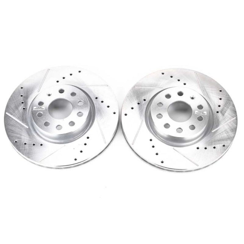 Power Stop 06-13 Audi A3 Front Evolution Drilled &amp; Slotted Rotors - Pair
