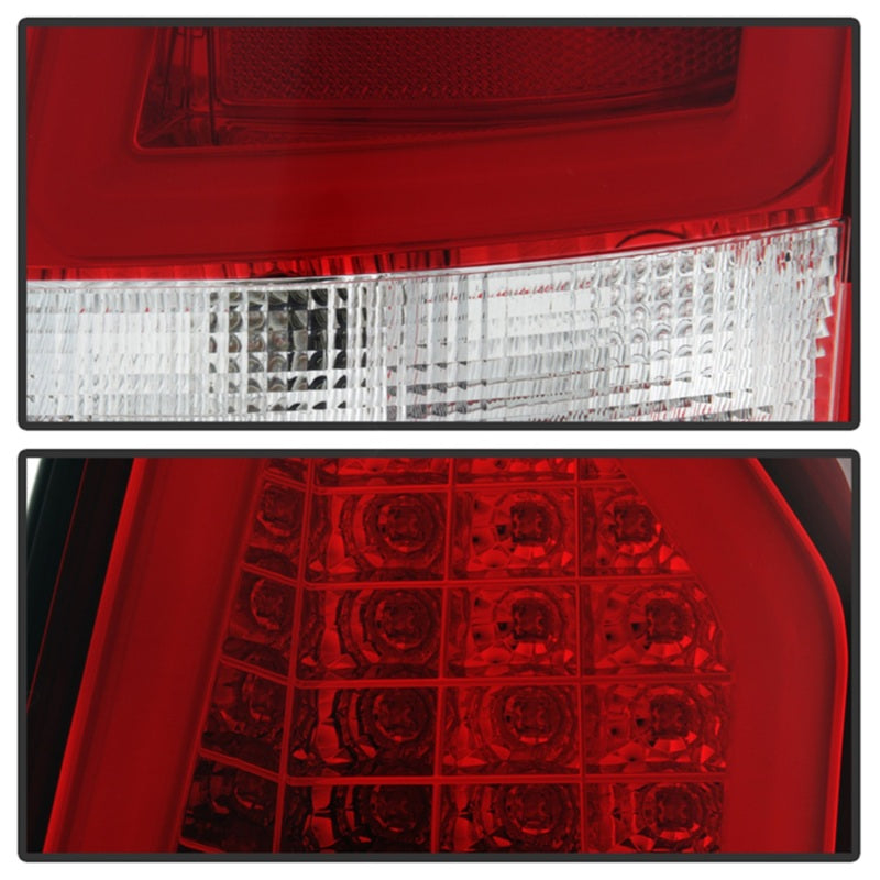 Spyder 05-07 Chrysler 3000C Verison 2 Light Bar LED Tail Lights - Red Clear (ALT-YD-C305V2-LED-RC)