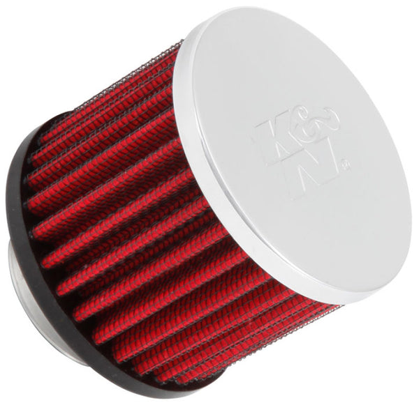 K&N 1.375 inch ID 3 inch OD 2.5 inch H Clamp On Crankcase Vent Filter - 62-1440 by K&N Engineering - front view