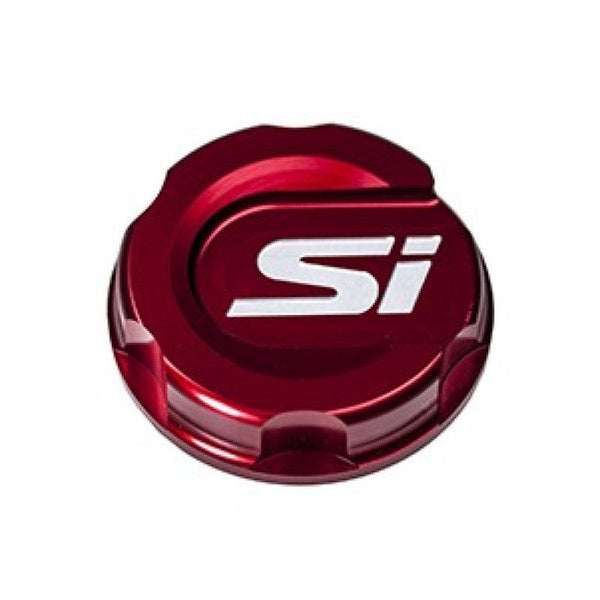 Turbo XS 2016+ Honda Civic Red Oil Cap - HC-OC-RED-SI for 2017-2021 Honda Civic Si - front view