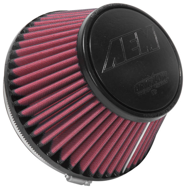 AEM 6 inch x 4 inch DryFlow Tapered Conical Air Filter - 21-2093DK by AEM Induction - front view