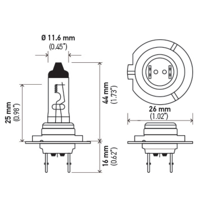 Hella Optilux H7 12V/55W XY Xenon Yellow Bulb