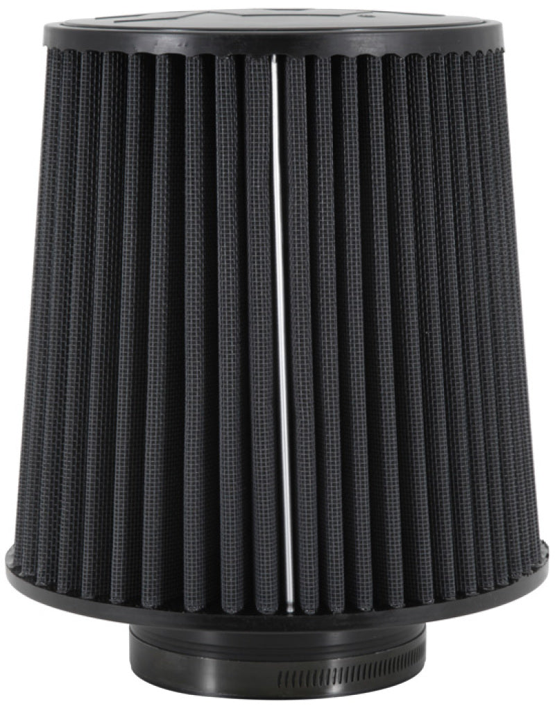 K&amp;N Universal Rubber Filter-Round Tapered 4in Flange ID x 8in Base OD x 6.625in Top OD x 8in H - RU-5171HBK