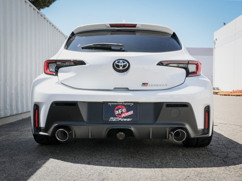 aFe 23-24 Toyota GR Corolla L3 1.6L (t) Gemini XV 3in to 2-1/2in Cat Back Exhaust w/ Polished Tips - 49-36067-P