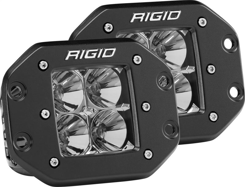 Rigid Industries Dually - Flush Mount - Flood - Set of 2 - 212113 by Rigid Industries - front view