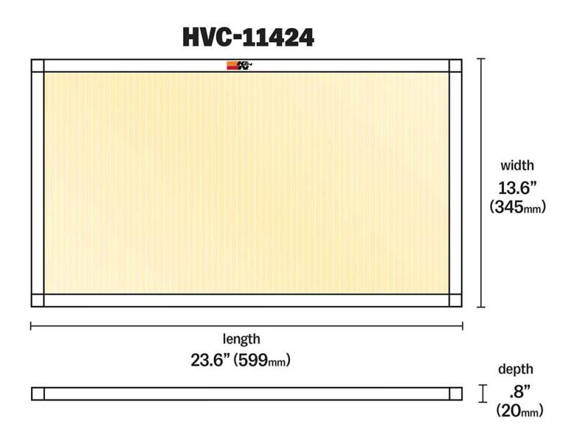 K&N HVAC Filter - 14 X 24 X 1 - HVC-11424