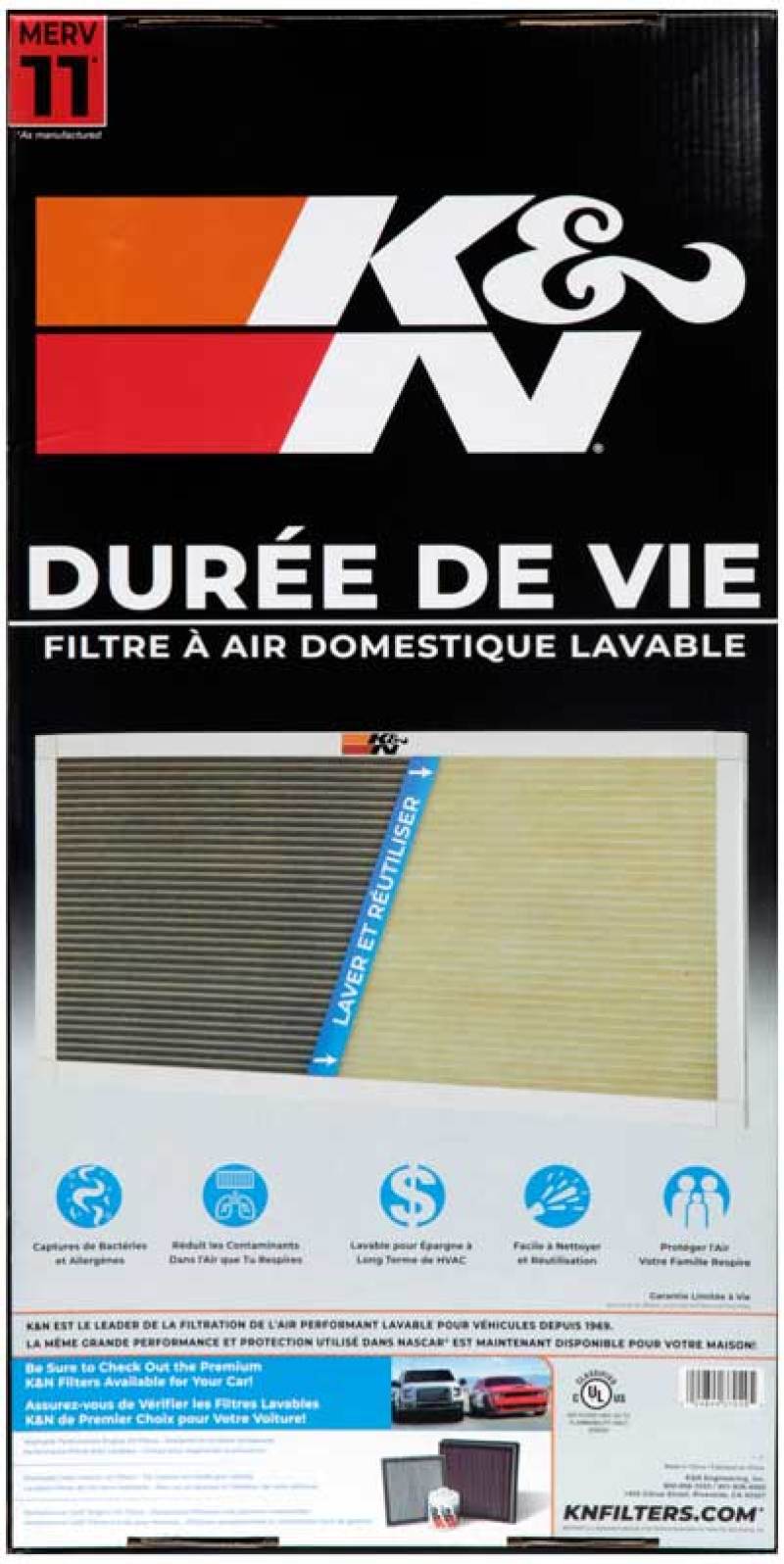 K&N HVAC Filter - 12 x 24 x 1 - HVC-11224