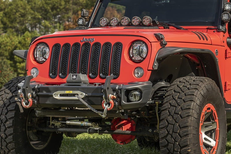 Rugged Ridge 07-18 Jeep Wrangler JK Arcus Front Bumper Set w/Tray &amp; Hooks - 11549.11