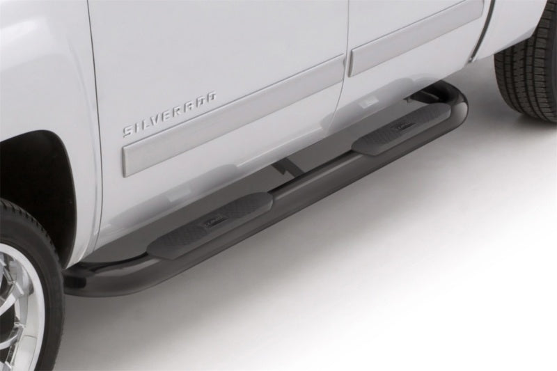 Lund 15-18 Ford F-150 SuperCrew 4in. Oval Curved Steel Nerf Bars - Black - 23491908