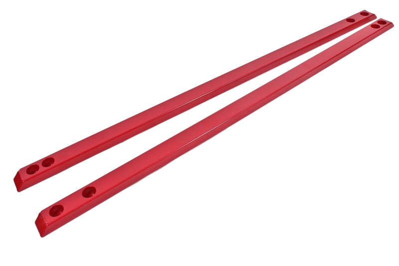 BMR 15-23 S550 Mustang Super Low Profile Chassis Jacking Rails - Red - CJR002R