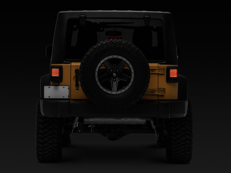 Raxiom 07-18 Jeep Wrangler JK LED Tail Lights- Black Housing (Smoked Lens)