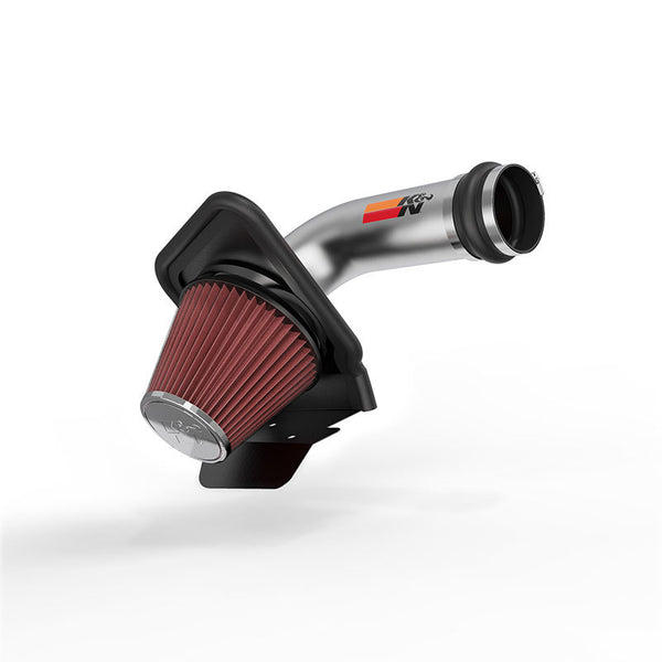 K&N 11 Ford Taurus SHO 3.5L V6 Silver Typhoon Cold Air Intake - 69-3531TS for 2011-2018 Ford Taurus - front view