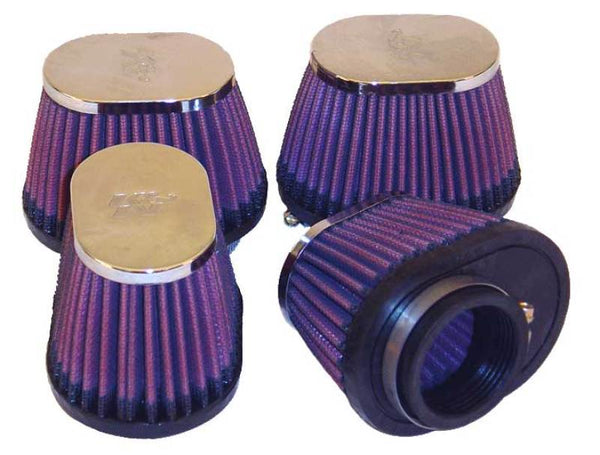 K&N Universal Chrome Filter 1.75in Flange ID / 4in Length x 2.875in Width Base / 2.75in Height - RC-2454 for 1977-1980 Kawasa
