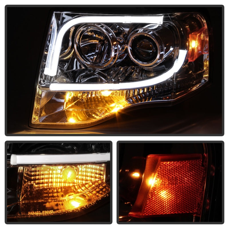 Spyder Ford Expedition 07-13 Projector Headlights Light Tube DRL Chrm PRO-YD-FE07-LTDRL-C - 5079510