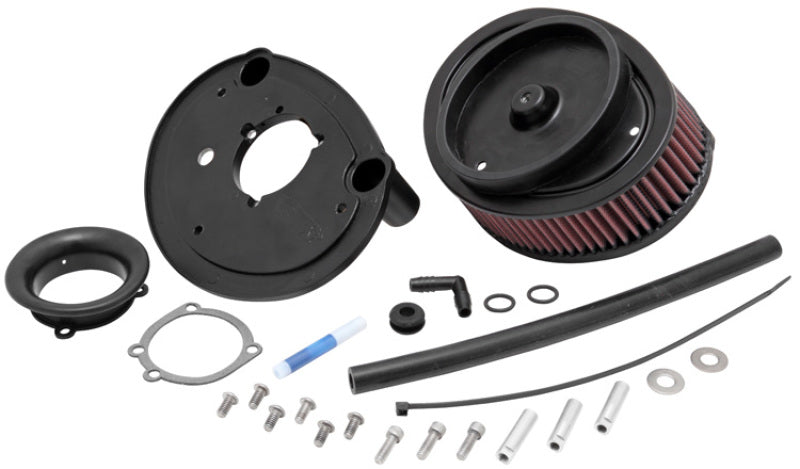 K&N Oval Red 9in Intake System for Harley Davidson - RK-3910-1 for 2000-2012 Harley-Davidson FLSTC Heritage Softail Classic -