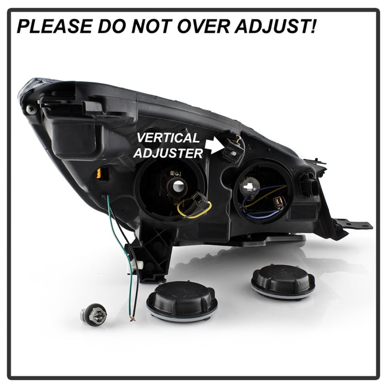 xTune 13-16 Ford Escape 13-16 LED Light Bar Halogen Proj Headlights - Chrome (PRO-JH-FESCA13-LB-C) - 9042928